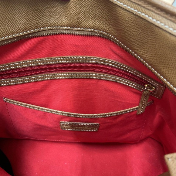 Dooney & Bourke Dark Tan Pebble Grain Davis Tassel Shopper Large Purse Bag Chrty - Picture 12 of 13